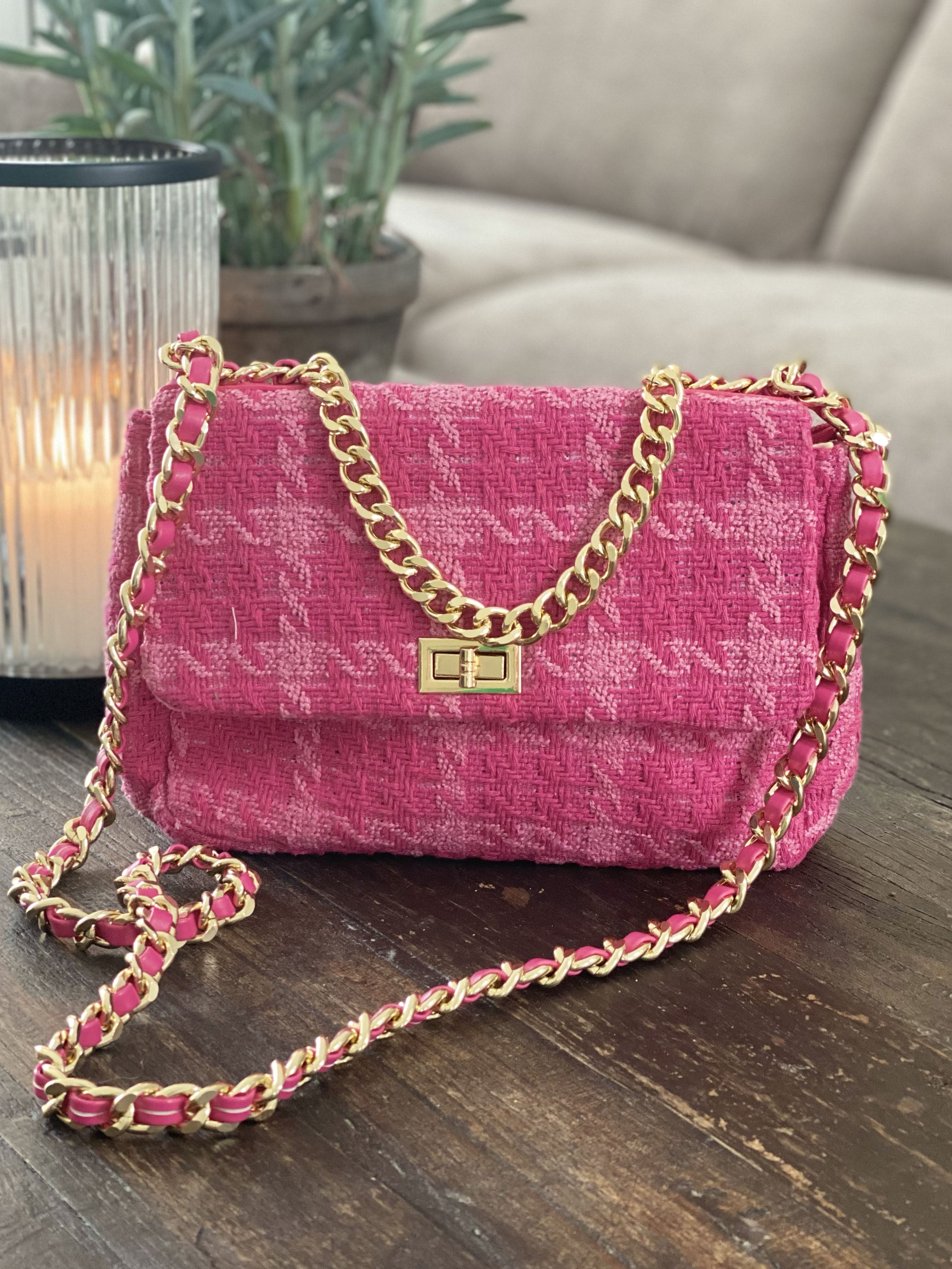 Zoe - Fet rutig väska med kedja